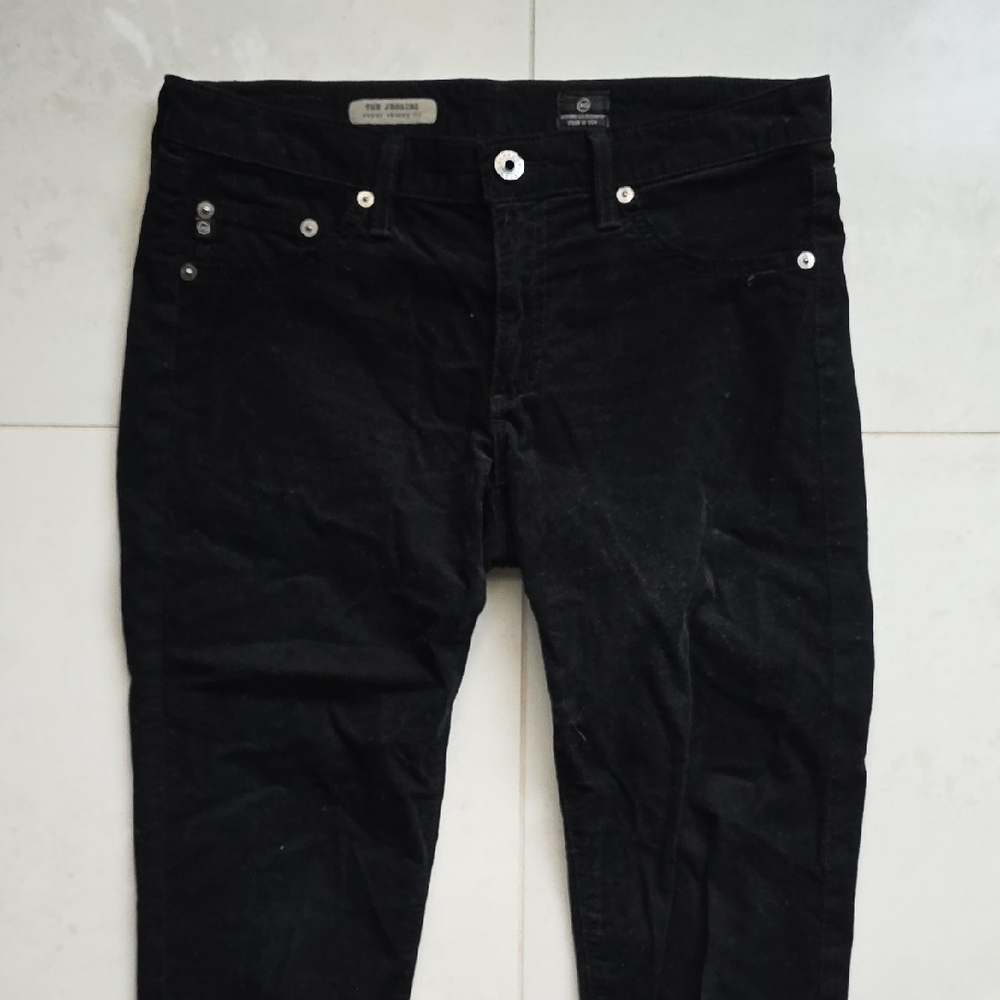 AG Adriano Goldschmied the Jegging Super Skinny Fit corduroy Black 29r Low Rise